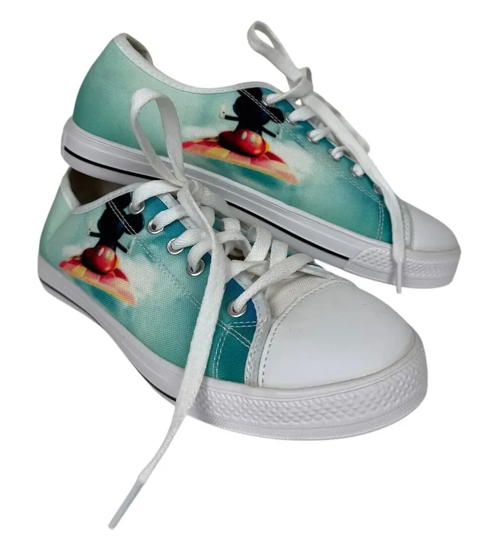 Mickey Blue White Lace Up Sneaker 38 / 7.5 NEW Lightweight Comfy Casual